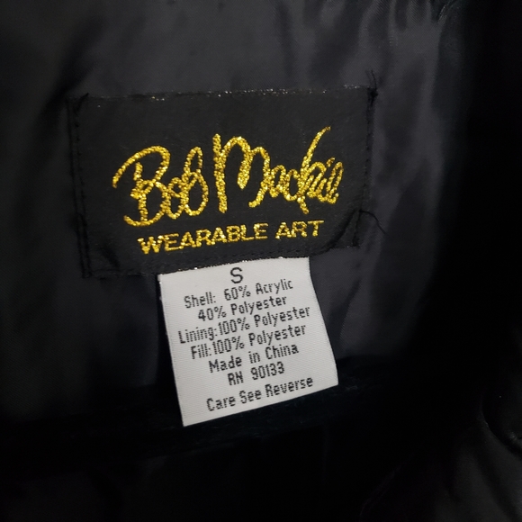 Bob Mackie Red Plaid Tweed Wearable Art Jacket S - Picture 10 of 12